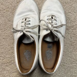 White Vans leather Men's Shoes